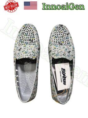 Floafers Country Club Driver Men's 10 NWB Gray Floral EVA Waterproof Loafers OG